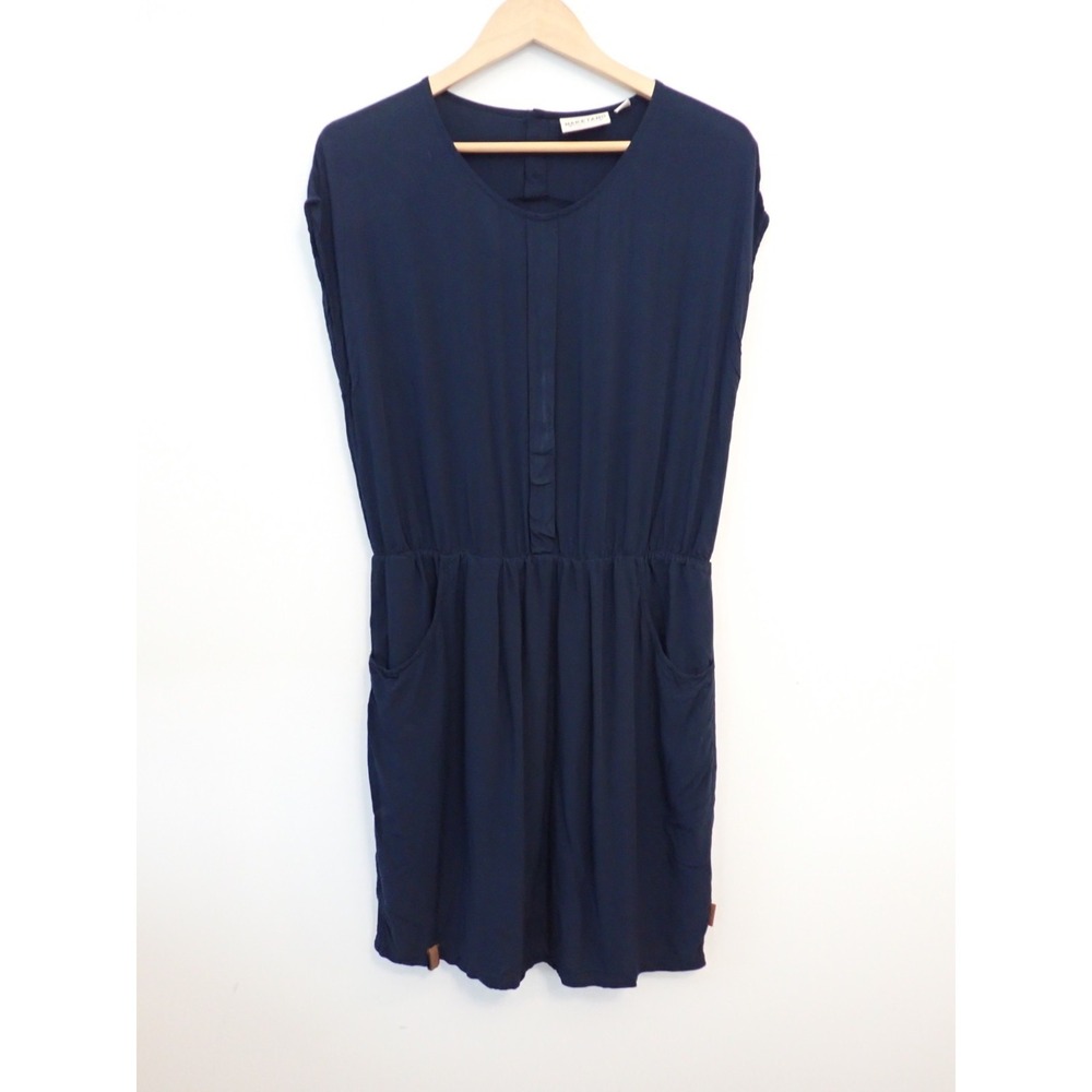 Naketano Womens Dress Size XL Viscose Navy Blue Pockets Lined Elastic